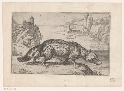 Hyena Djur i landskap (serietitel) av Jacques de Fornazeris (attributed to)