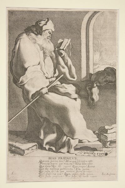 Bias Prieneus, #5 från serien The Seven Wise Men of Greece av Jacques de Gheyn III