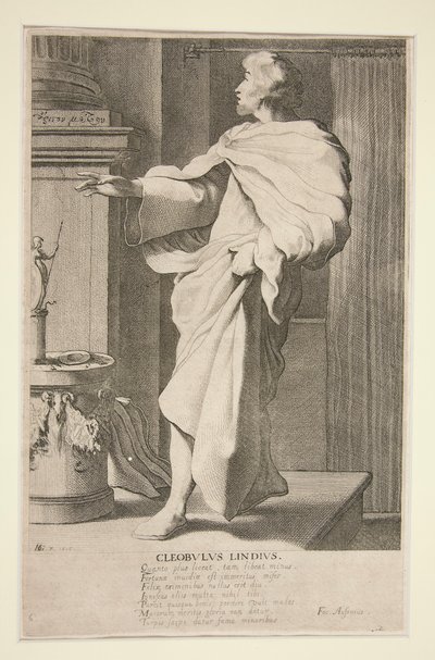 Cleobulus Lindius, #6 från serien The Seven Wise Men of Greece av Jacques de Gheyn III
