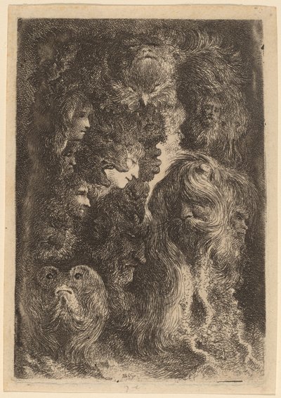 Fantastiska huvuden av Jacques de Gheyn III