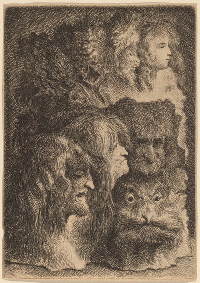 Fantastiska huvuden av Jacques de Gheyn III