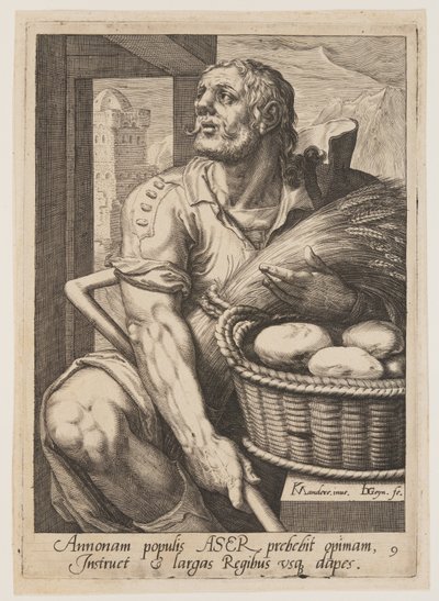 Asher, från Jacobs tolv söner av Jacques de Gheyn II
