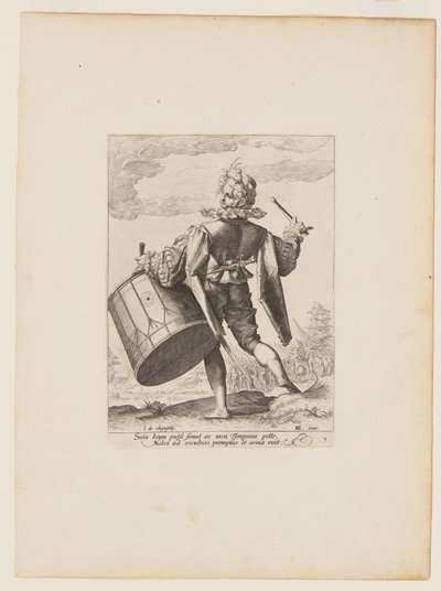 Trumslagare, från Officerare och soldater i kejsar Rudolf II:s livgarde av Jacques de Gheyn II