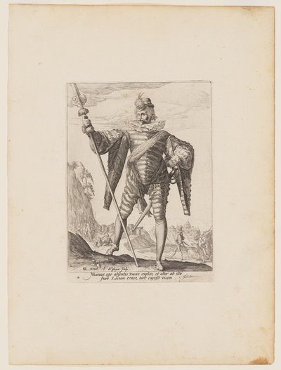 Överstelöjtnant, från officerare och soldater i kejsar Rudolph II:s livgarde av Jacques de Gheyn II