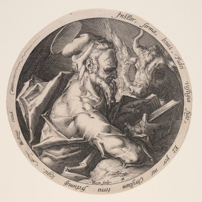 Lukas, från Evangelisterna av Jacques de Gheyn II