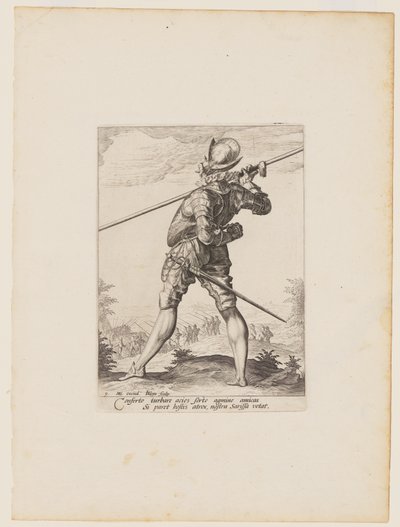 Pikeman, från Officerare och soldater i kejsar Rudolf II:s livgarde av Jacques de Gheyn II