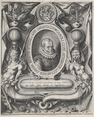 Porträtt av Carolus Clusius (Charles de l