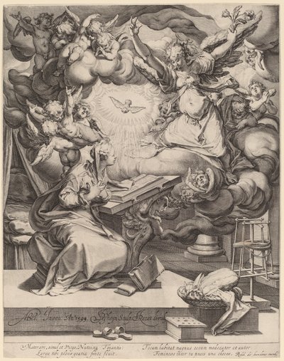 Bebådelsen av Jacques de Gheyn II after Abraham Bloemaert