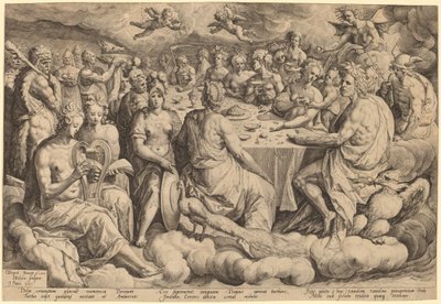 Gudarnas bankett vid Peleus och Thetis bröllop av Jacques de Gheyn II, after Crispen van den Broecke
