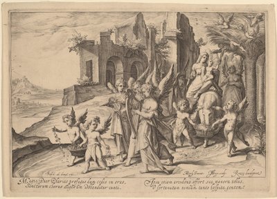 Återvänd från flyget till Egypten av Jacques de Gheyn II, after Karel van Mander I
