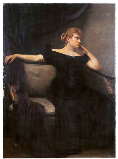 Porträtt av Marquise de Tallenay (olja på duk) av Jacques de Lalaing