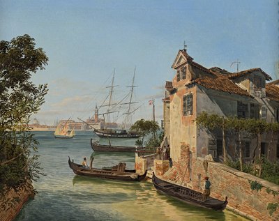 Utsikt över San Giorgio Maggiore i Venedig av Jakob Alt