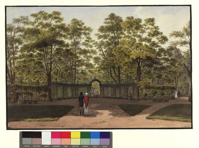Den lilla fontänen i Schönbrunns trädgård av Jakob Alt