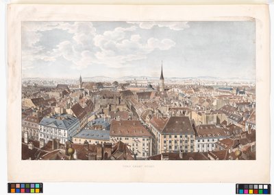 Panorama över Wien mot söder, sett från Peterskyrkan av Jakob Alt