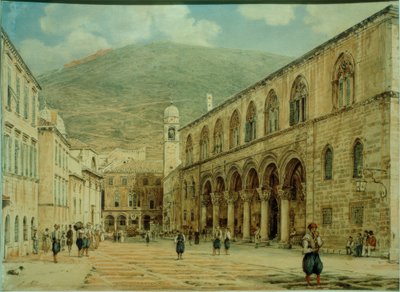 Plats i Ragusa (Dubrovnik) av Jakob Alt