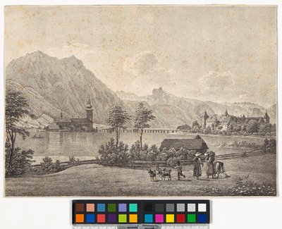 Traunsjön och Orths slott av Jakob Alt