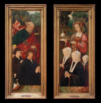 Givarfigurer med St. Peter med nyckel av Jakob Cornelisz