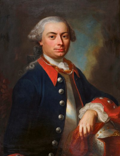 Porträtt av Friedrich von Luternau (1727-1797). av Jakob Emanuel Handmann