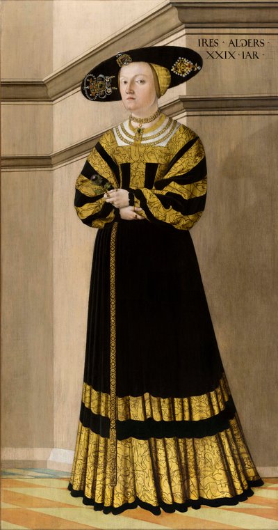 Porträtt av Anna von Rosental, 1529. av Jakob Seisenegger
