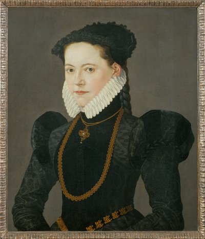 Porträtt av dottern till greve Friedrich av Oettingen ... (målning på duk) av Jakob Seisenegger