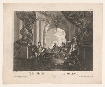 Allegori av musik Die Music / La musique (titel på objekt) Allegoriska representationer (serietitel) av Jakob Wangner