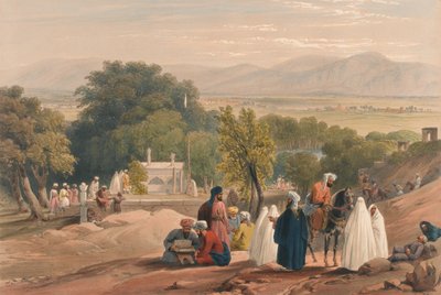 The Tomb of the Emperor Baber [sic], c.1840 (litografi, tonad) av James (after) Atkinson
