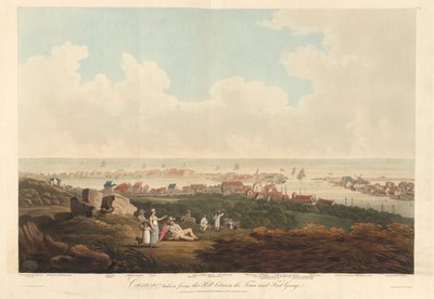 Curaçao, från Two Views of Curaçao tagna från kullen mellan staden och Fort George, graverad av Thomas Hall av James (after) Belt