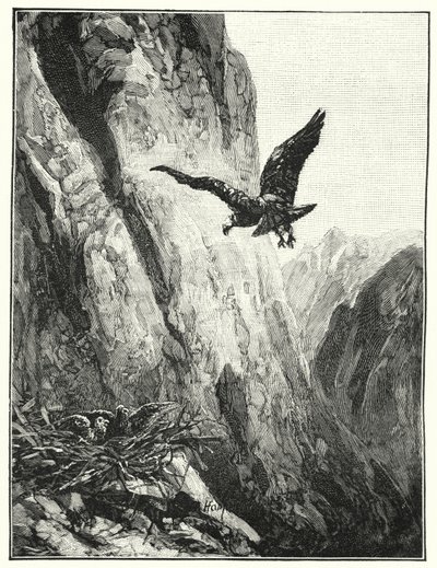 Ørnerede i Sinai-bjerget (litho) sved av James (after) Clark