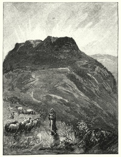Det traditionella skönhetsberget (litho) av James (after) Clark