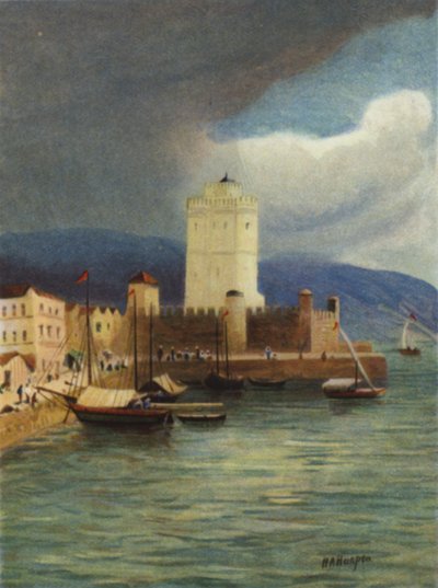 Thessalonica, nu kallad Salonica (färg litho) av James (after) Clark