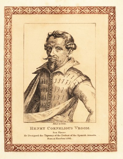 Hendrik Cornelisz Vroom, holländsk guldålders marinmålare.1817 (etsning) av James (c.1780 after 1820) Girtin