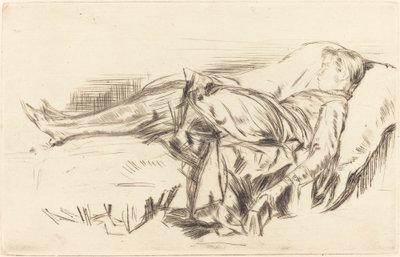 Ett barn på en soffa, nr 2, c. 18731875. av James Abbott McNeill Whistler