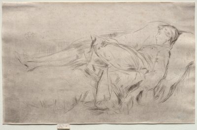 Ett barn på en soffa, nr 2. av James Abbott McNeill Whistler