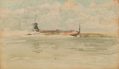 En liten röd anteckning - Dordrecht, 1884. av James Abbott McNeill Whistler