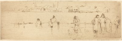 En skiss på banvallen. av James Abbott McNeill Whistler