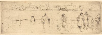 En skiss på banvallen, ca. 18841886. av James Abbott McNeill Whistler
