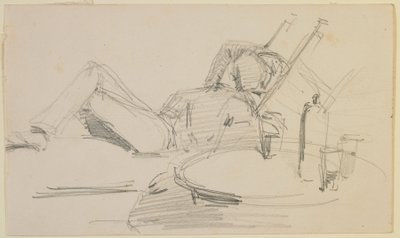 En man liggande på en säng, 1858. av James Abbott McNeill Whistler