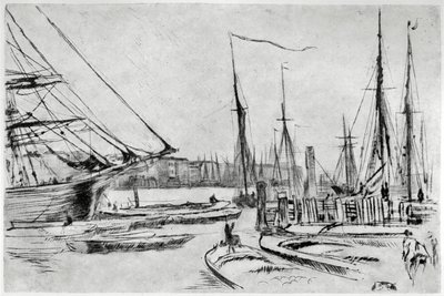 En skiss från Billingsgate, 1800-talet 1904. av James Abbott McNeill Whistler