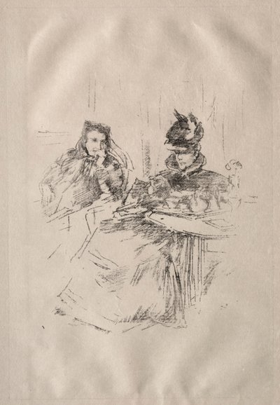 Afternoon Tea, Mrs Phillips och Mrs Charles Whibley. av James Abbott McNeill Whistler