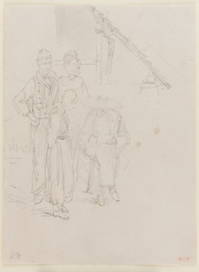 アーティストのスケッチ、1858 年。スウェーデン語 av James Abbott McNeill Whistler