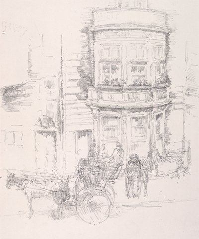 Baksidan av The Gaiety Theatre. av James Abbott McNeill Whistler