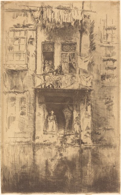 Balkong, Amsterdam, 1889. av James Abbott McNeill Whistler