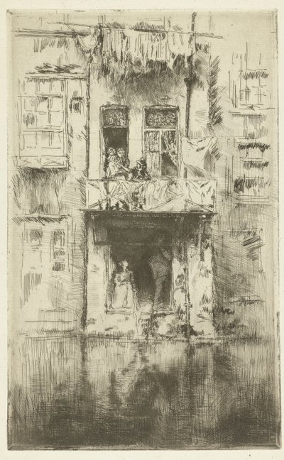 Balkong i ett hus i Amsterdam Balkong, Amsterdam av James Abbott McNeill Whistler