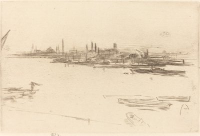 Battersea: Dawn, 1875. av James Abbott McNeill Whistler