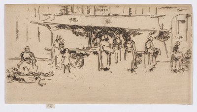 Bås, Marknadsplatsen, Loches av James Abbott McNeill Whistler