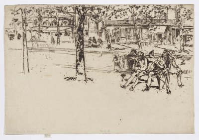 Boulevard Poissonière, Paris, ca 1892-93 (etsning; bläck på papper) av James Abbott McNeill Whistler