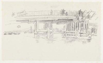 Bro över Themsen Gamla Battersea Bridge av James Abbott McNeill Whistler
