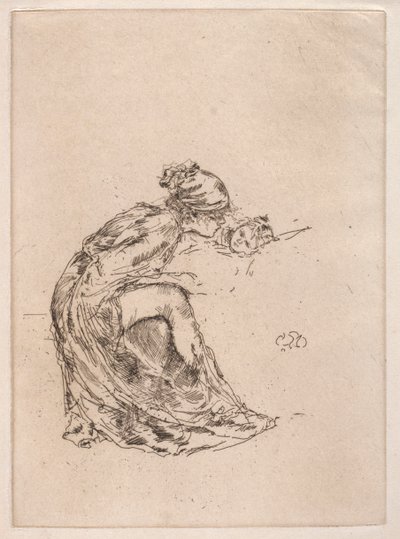 Cameo, nr 1 mor och barn, ca. 1890-1893. av James Abbott McNeill Whistler
