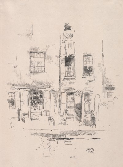 Kyrkogården, 1887. av James Abbott McNeill Whistler