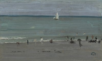 Kustscen, badande, 1884-85 av James Abbott McNeill Whistler